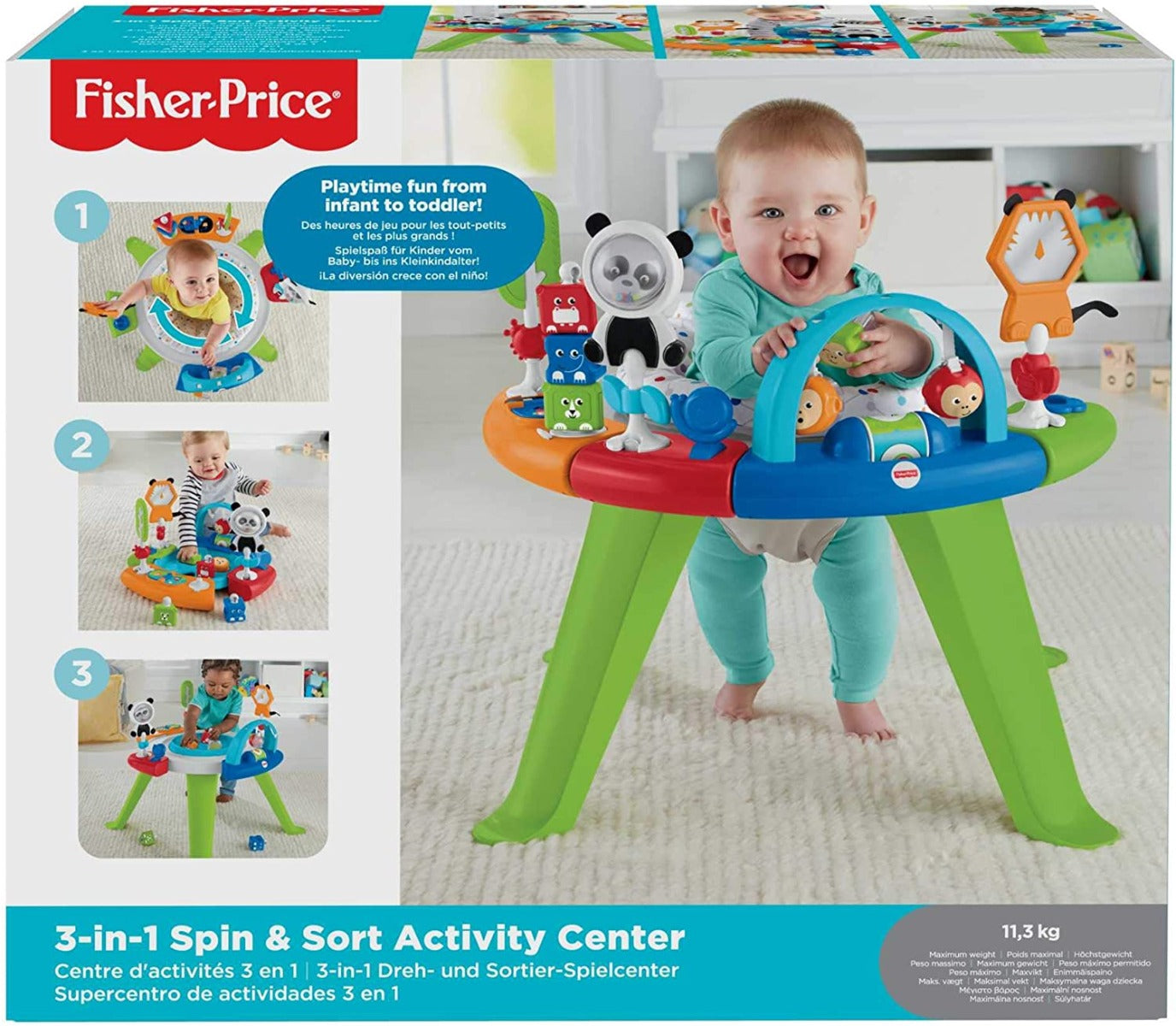 Fisher-Price 3 In 1 Spin And Sort Activity Center GGC60 - Colorland Toys