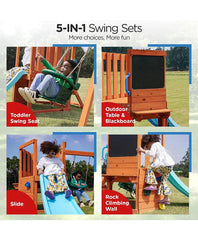 Dynamic Sports Arabian Fox Wooden Swing Set DS-137