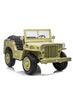 Kids Military Willy Jeep Ride-On 3-Seater Light Green12V 4M DM101 - Colorland Toys