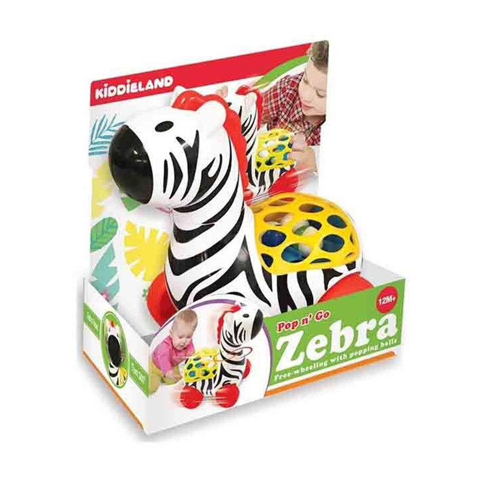 Kiddieland Pop n Go Zebra 056812 - Colorland Toys