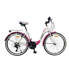 Mogoo Floress Cruiser 21 Speed 26 Inch Bicycle Pink - Colorland Toys