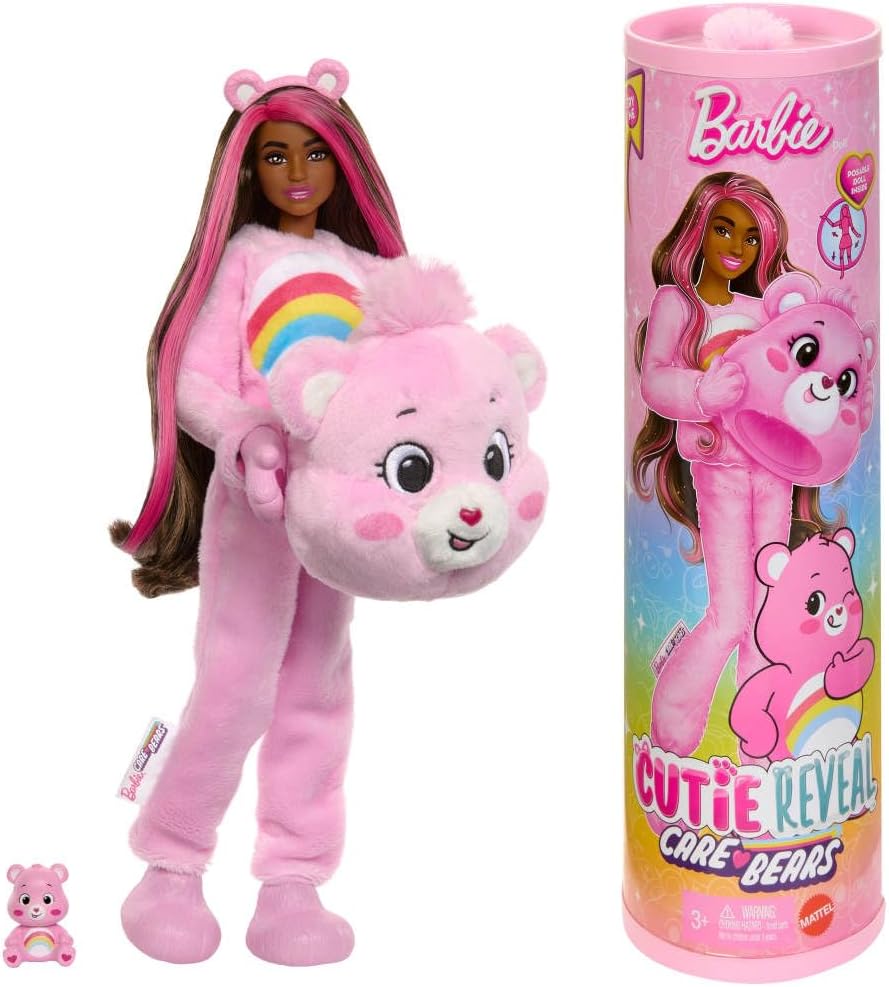 Barbie Cutie Reveal Care Bears Series - Cheer Bear Black JCN95 - Colorland Toys