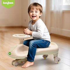 Premium Swing Car With Light & Music Pink MN072 - Colorland Toys