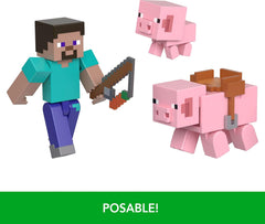 Minecraft Steve & Pigs Action Figure 2-Pack GTT53 - Colorland Toys