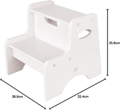 Kidkraft Two-Step Stool - White - Colorland Toys