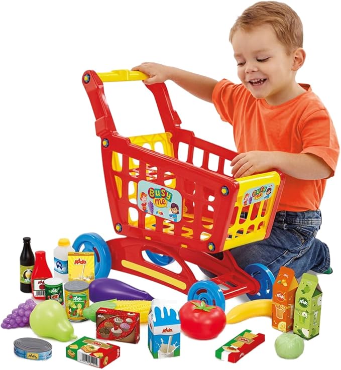 Little Shopper Trolley with Play Food Set – Busy Me - Colorland Toys