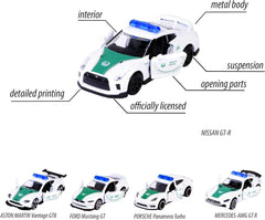 Majorette Dubai Police Die-Cast Car Gift Pack – 5-Piece Supercar Set | Special Edition V1 | 1:64 Scale - Colorland Toys