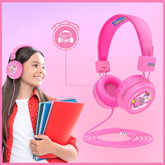 Booma Beats Wired Headphones (Pink)