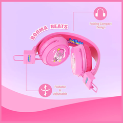Booma Beats Wired Headphones (Pink)