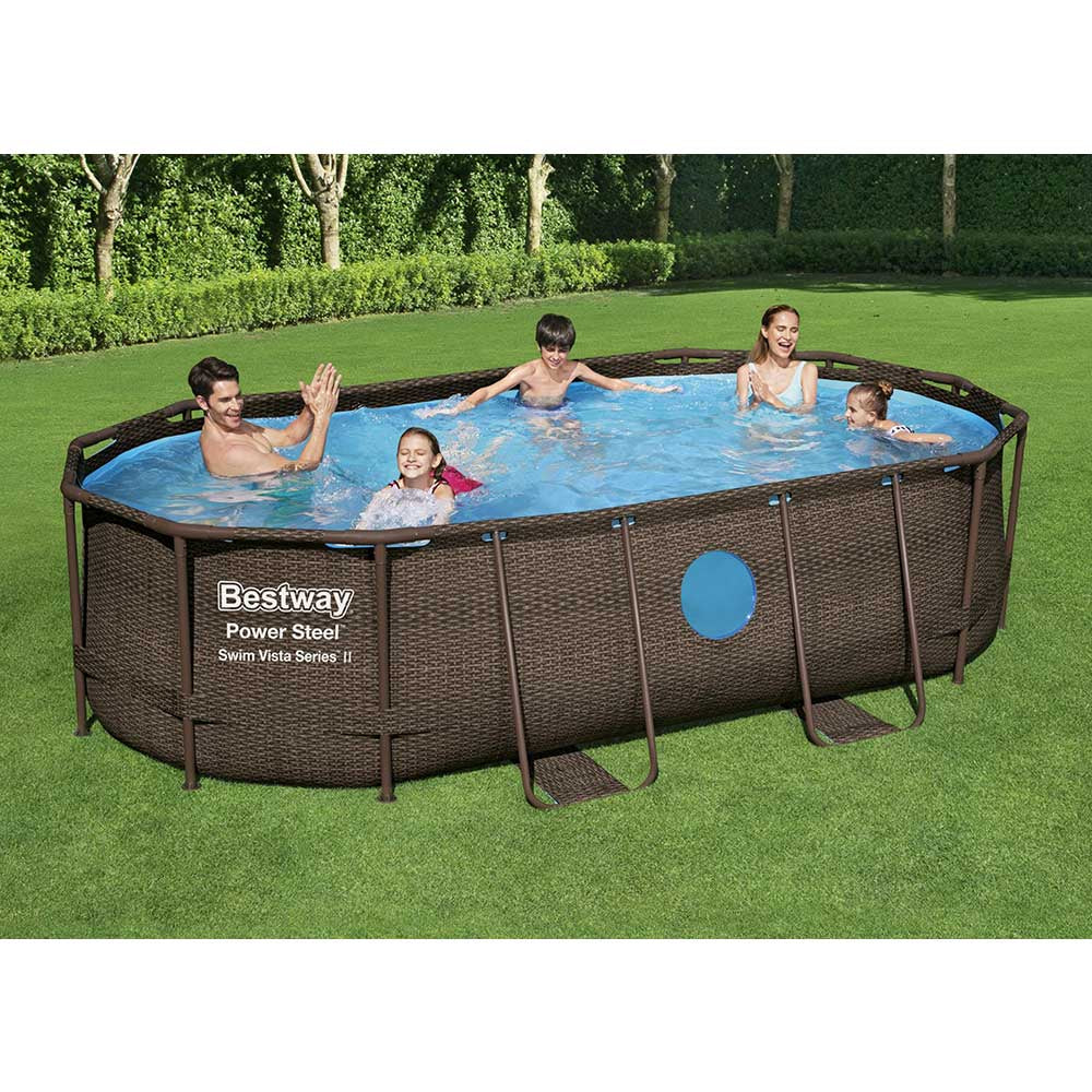 Bestway Power Steel Swim Vista Series II Frame Pool Oval 4.27mx2.50mx1m 56714 - Colorland Toys