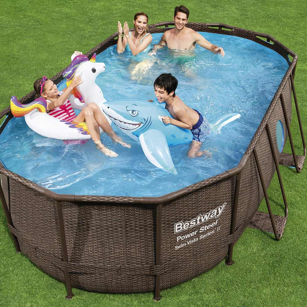 Bestway Power Steel Swim Vista Series II Frame Pool Oval 4.27mx2.50mx1m 56714 - Colorland Toys