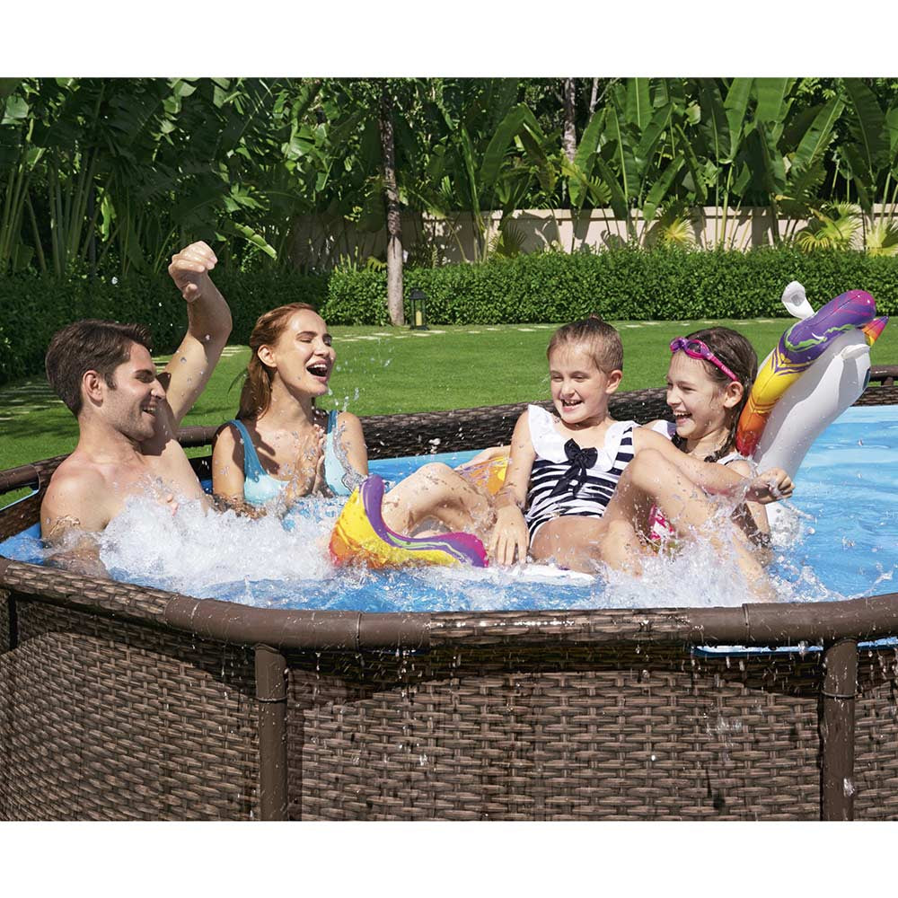 Bestway Power Steel Swim Vista Series II Frame Pool Oval 4.27mx2.50mx1m 56714 - Colorland Toys