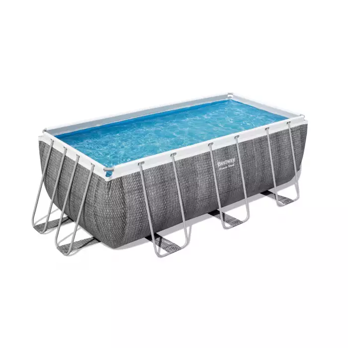 Bestway Power Steel Rectangular Frame Pool 4.12mx2.01mx1.22m 56722 - Colorland Toys