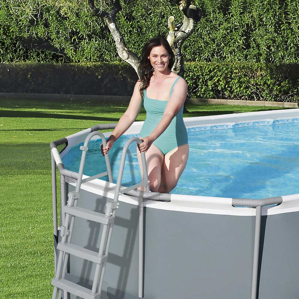 Bestway Power Steel Oval Above Ground Pool 5.49mx2.74mx1.22m 56710 - Colorland Toys