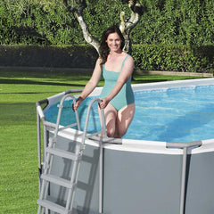 Bestway Power Steel Oval Above Ground Pool 5.49mx2.74mx1.22m 56710 - Colorland Toys