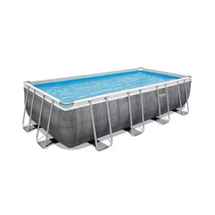 Bestway Power Steel Rectangular Frame Pool 4.88mx2.44mx1.22m 56996 - Colorland Toys