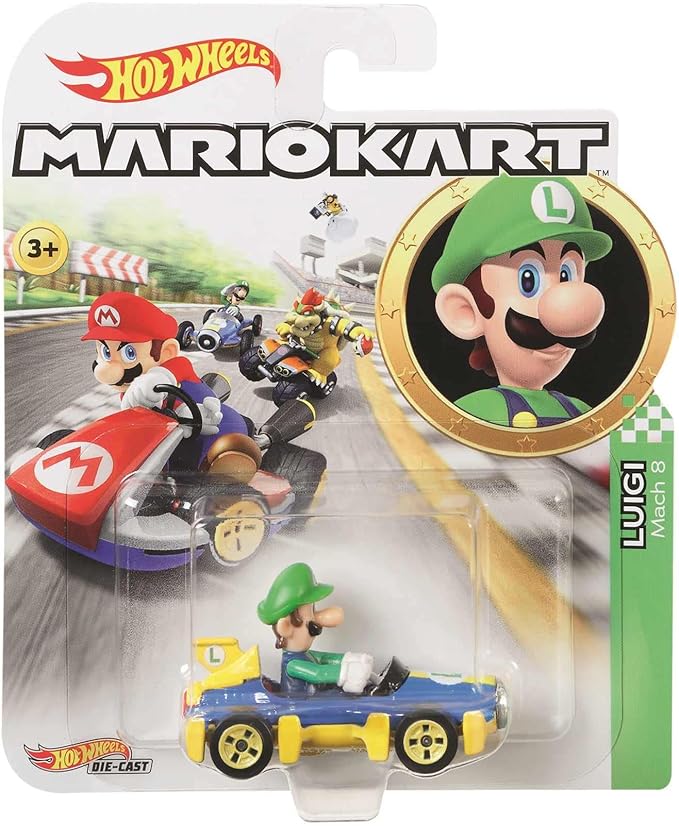 Hot Wheels Mario Kart - Luigi Mach 8 GBG27/GBG25 - Colorland Toys