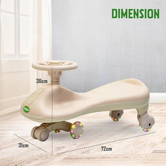 Premium Swing Car With Light & Music Pink MN072 - Colorland Toys