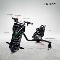 Crony V Type Drift Scooter 36V Black JL009/JL008