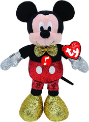 TY Disney Mickey Sparkle Red Sound Plush Medium 90196