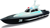 Maisto Tech Remote Control Police Boat 13.4 Inches Long Range 30 Meter 2.4GHz - Colorland Toys