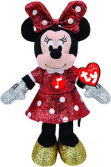 TY Disney Minnie Sparkle Red Sound Plush Medium 90199