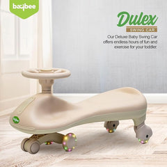 Premium Swing Car With Light & Music Pink MN072 - Colorland Toys