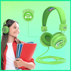 Booma Beats Wired Headphones (Green)