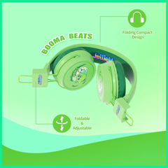Booma Beats Wired Headphones (Green)