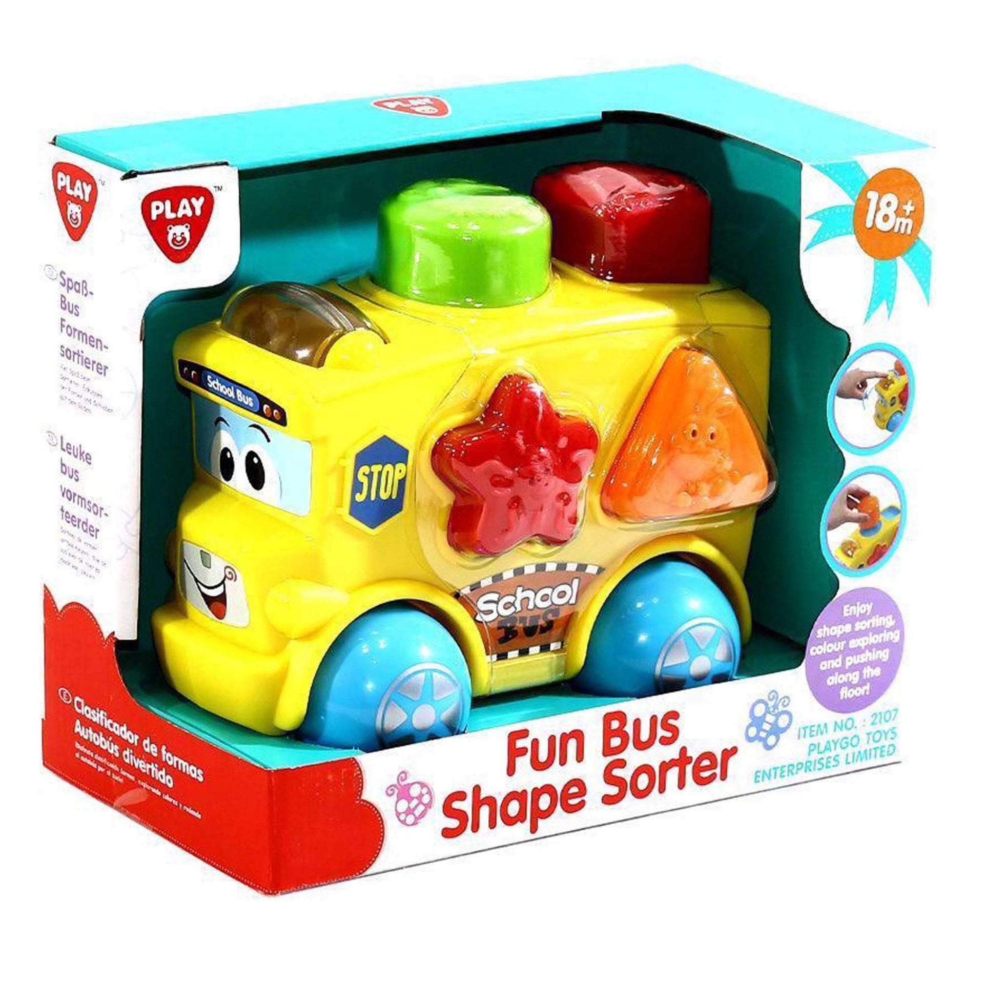 PlayGo Fun Bus Shape Sorter Toy – Model 2107 - Colorland Toys