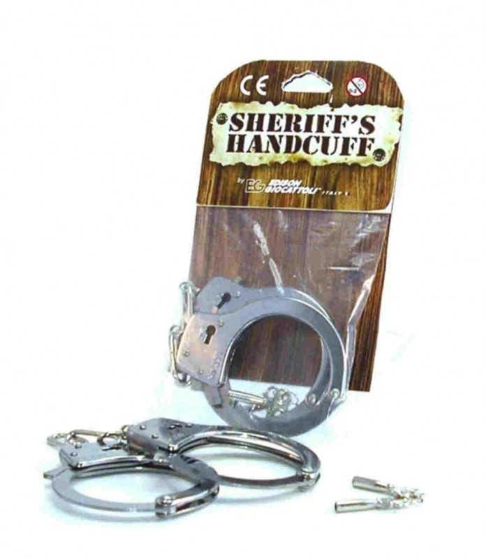 Edison Giocattoli Metal Sheriff Handcuffs 103022 - Colorland Toys