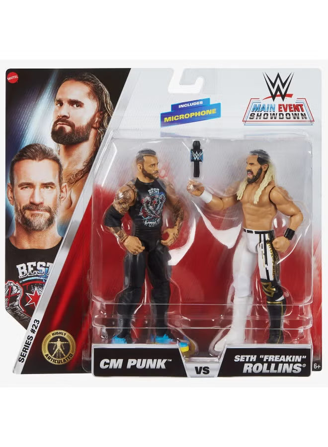 WWE Main Event Showdown CM Punk VS Seth Freakin Rollins 2-Pack JGD64 - Colorland Toys