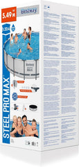 Bestway Steel Pro Max Round Frame Pool 5.49m x 1.22m 56462