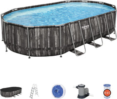 Bestway - Power Steel Oval Pool 6.10x3.66x1.22m 5611R - Colorland Toys