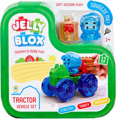 Goliath Jelly Blox Tractor Set – 12 Piece Sensory Building Blocks - Colorland Toys