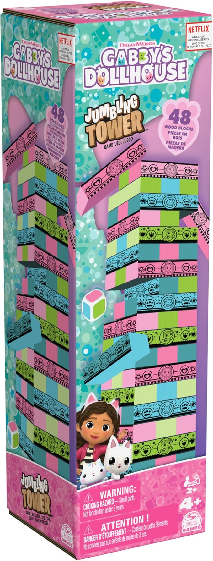 Gabby's Dollhouse Jumbling Tower Game 6066778 - Colorland Toys