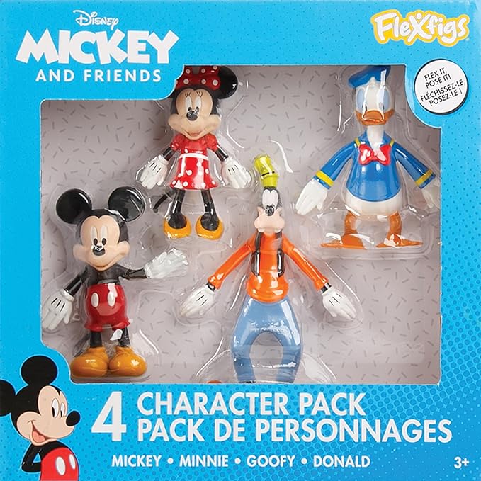 Flexfigs Mickey & Friends 4 Character Pack Asst TCG-55041 - Colorland Toys