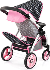 New Twin Pram With Bag 39460AA - Colorland Toys