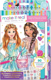Make It Real Fashion Design Sketchbook Blooming Creativity 3202 - Colorland Toys