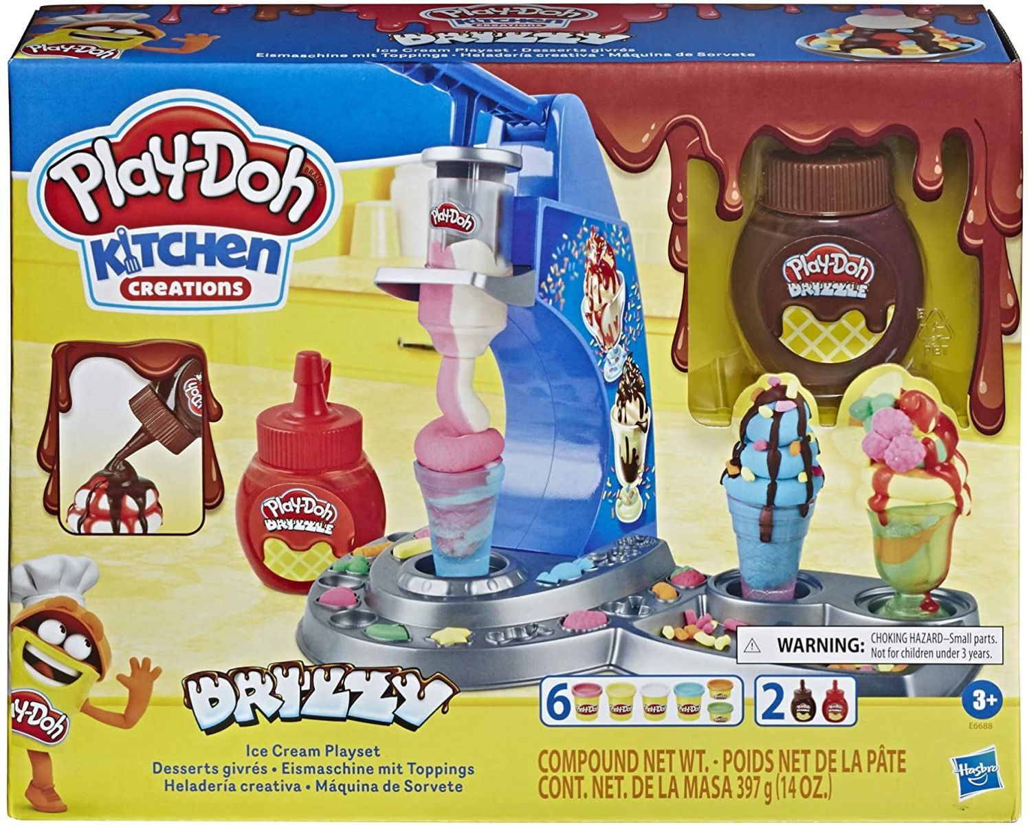 Play Doh Kitchen Creations Drizzy Ice Cream Playset E6688 - Colorland Toys