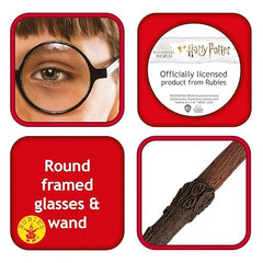 Rubies Harry Potter Blister Kit - Wand & Glasses 5374 - Colorland Toys