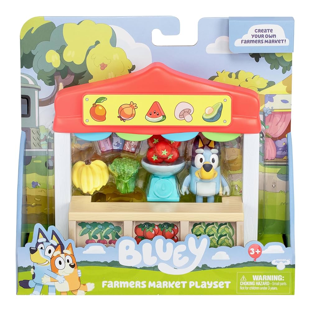 Bluey Series-10 Mini Playset Farmers Market 17555 - Colorland Toys