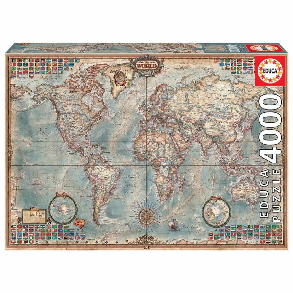 Educa The World Executive Map 4000 Piece Jigsaw Puzzle 14827 - Colorland Toys
