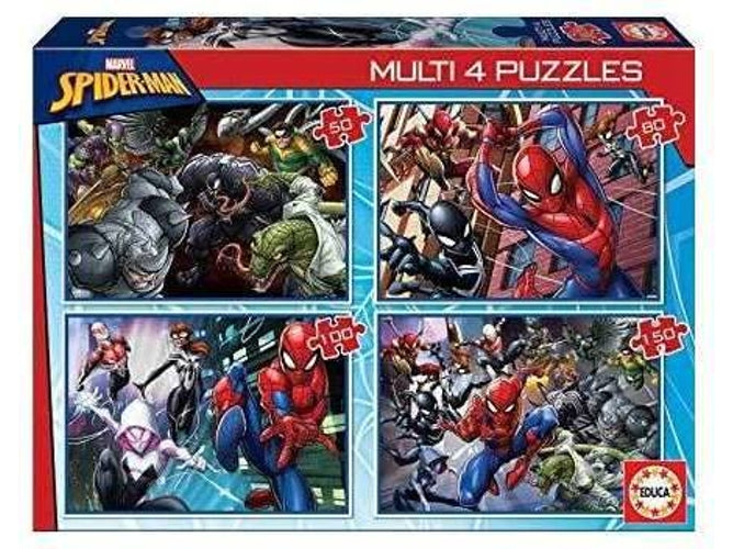 Educa Multi 4 Puzzles 50-80-100-150 Ultimate Spider Man 18102 - Colorland Toys