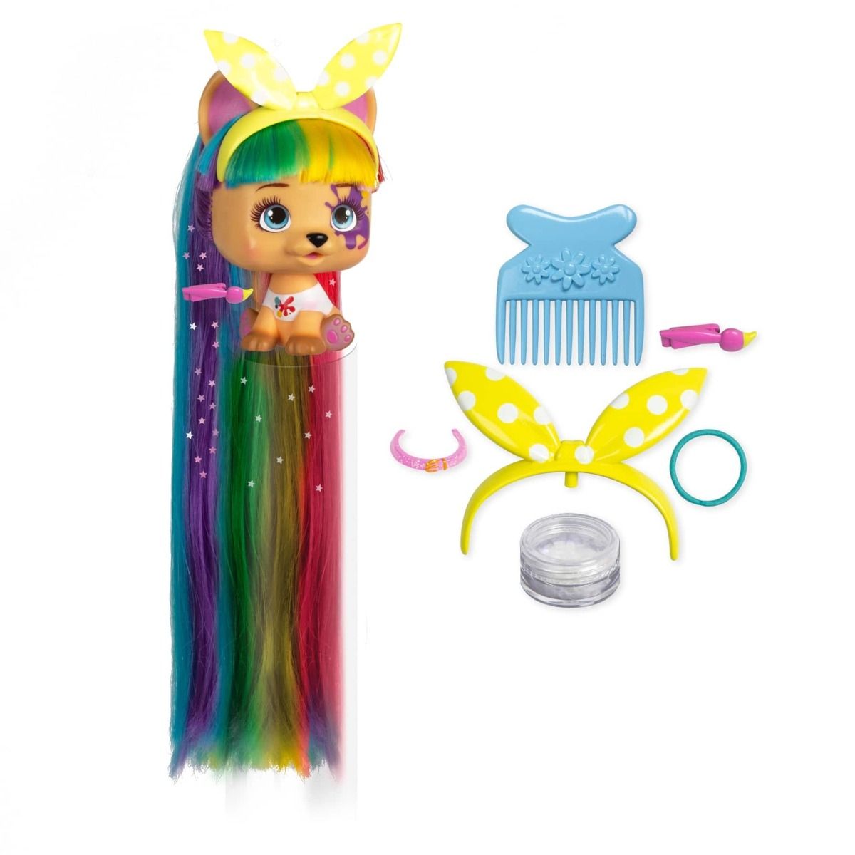 VIP Pets S1 Mousse Bottle Surprise Hair Reveal Doll Assorted 711709 - Colorland Toys
