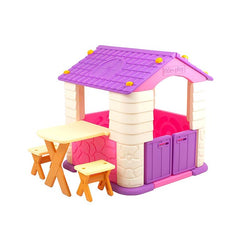 Edu-Play Playhouse with Table & Chair Pink PH-TB7226V - Colorland Toys