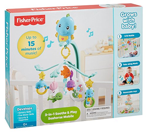 Fisher Price 3-in-1 Soothe & Play Seahorse Mobile DFP12 - Colorland Toys
