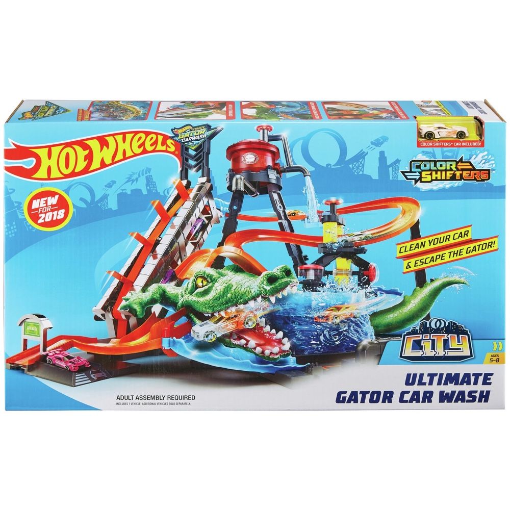 Hot Wheels Ultimate Gator Car Wash Playset FTB67 - Colorland Toys