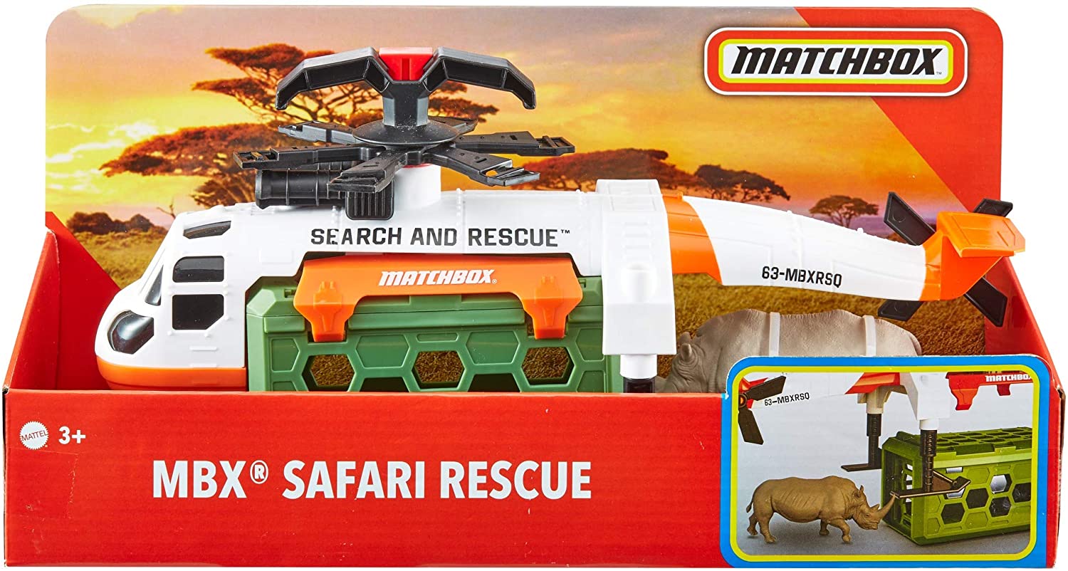 Matchbox Rescue Adventure Rhino Rescue Helicopter GMH68 - Colorland Toys