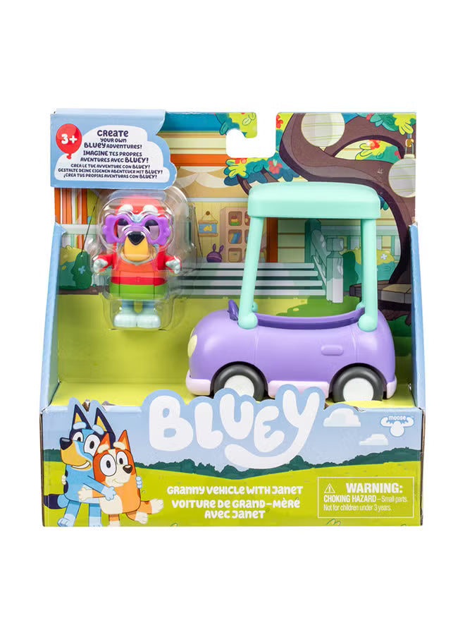 Bluey S13 Basic Vehicle Granny Car & Janet 18924 - Colorland Toys